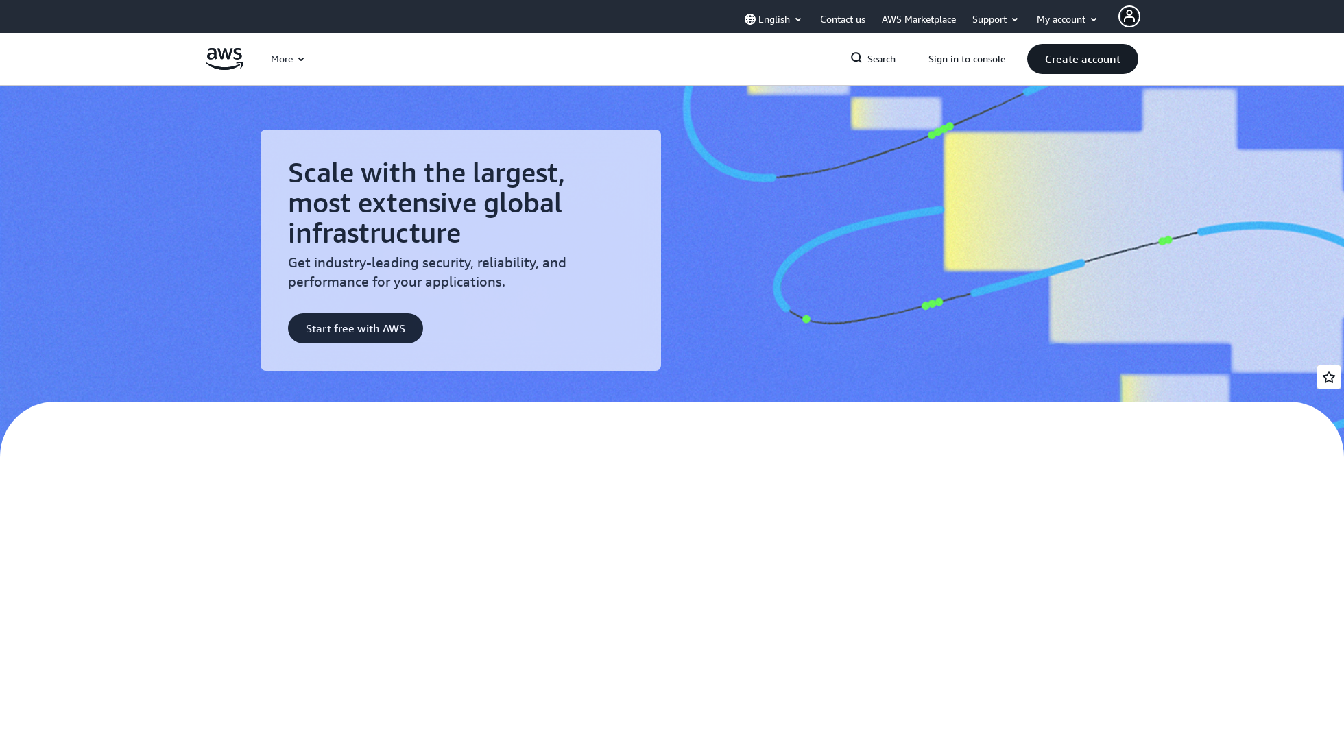 aws.com homepage screenshot