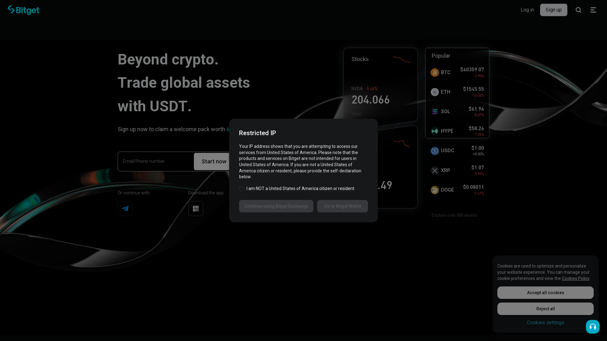 bitget.com homepage screenshot