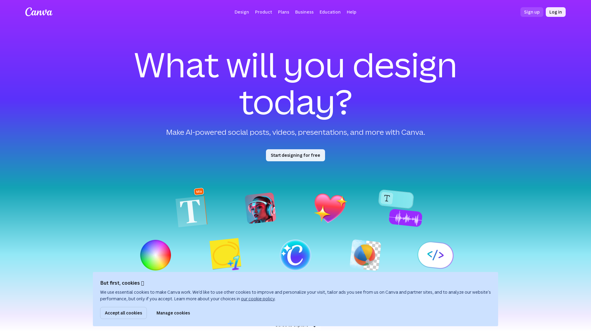 canva.com homepage screenshot