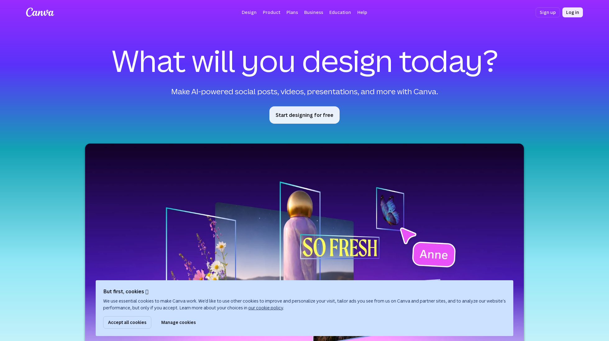 canva.com homepage screenshot