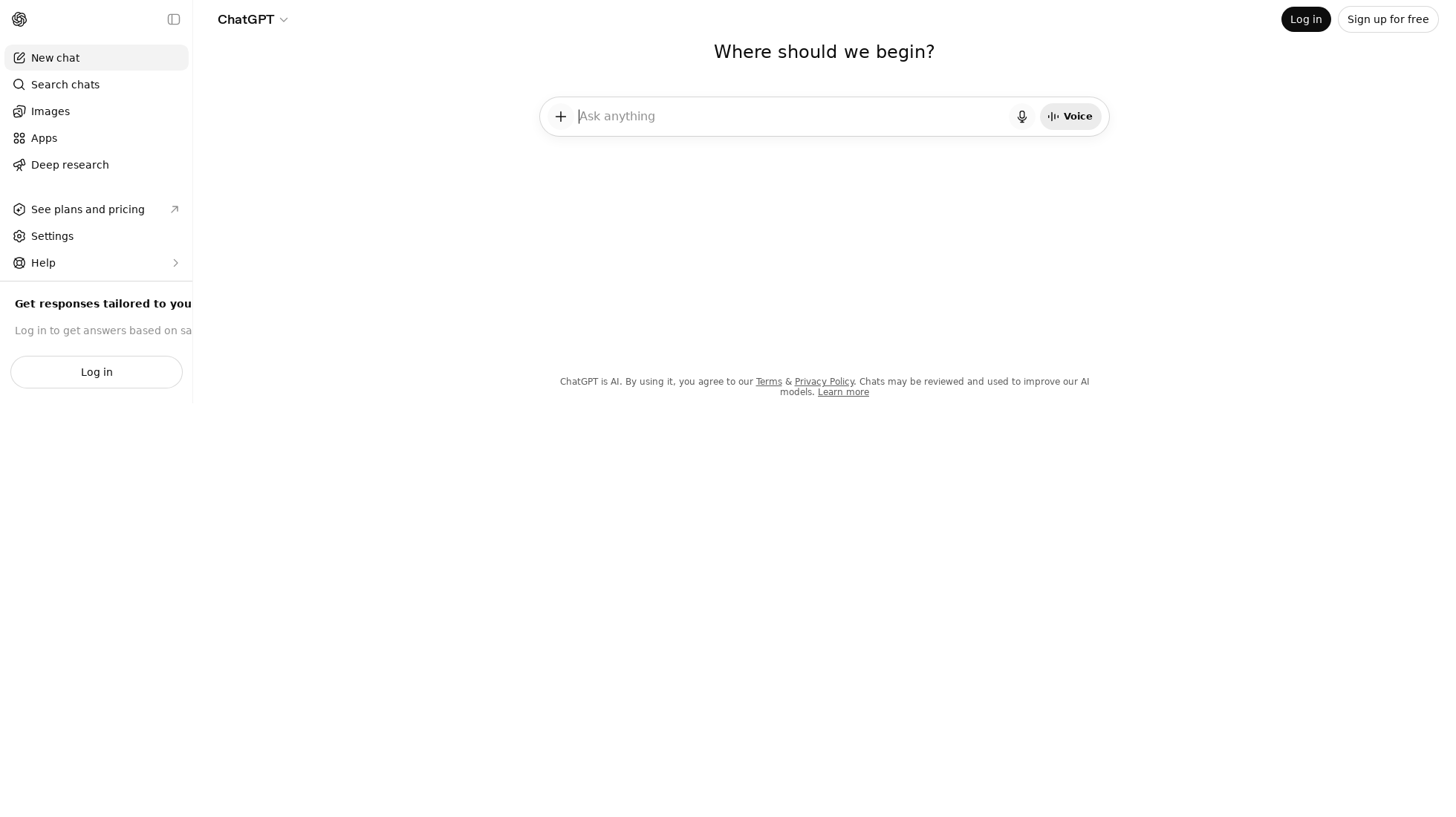 chatgpt.com homepage screenshot