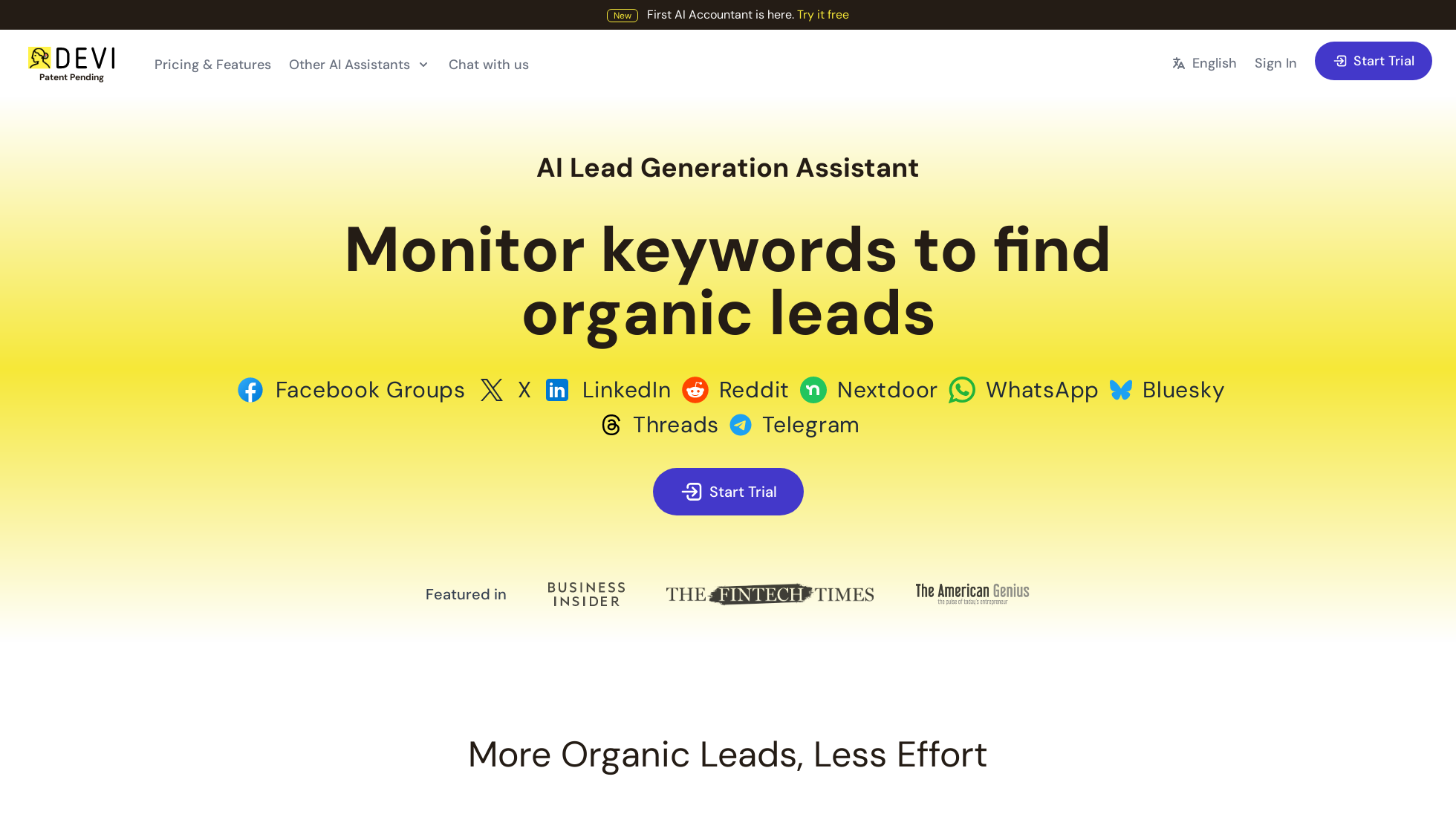 ddevi.com homepage screenshot
