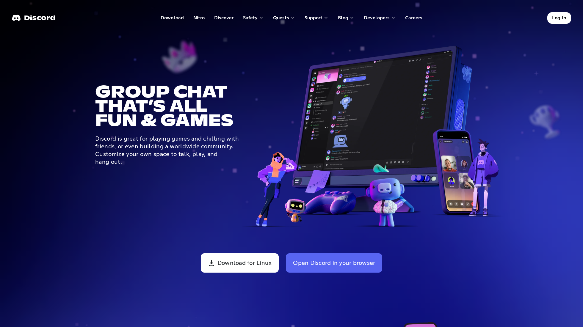 discord.com homepage screenshot