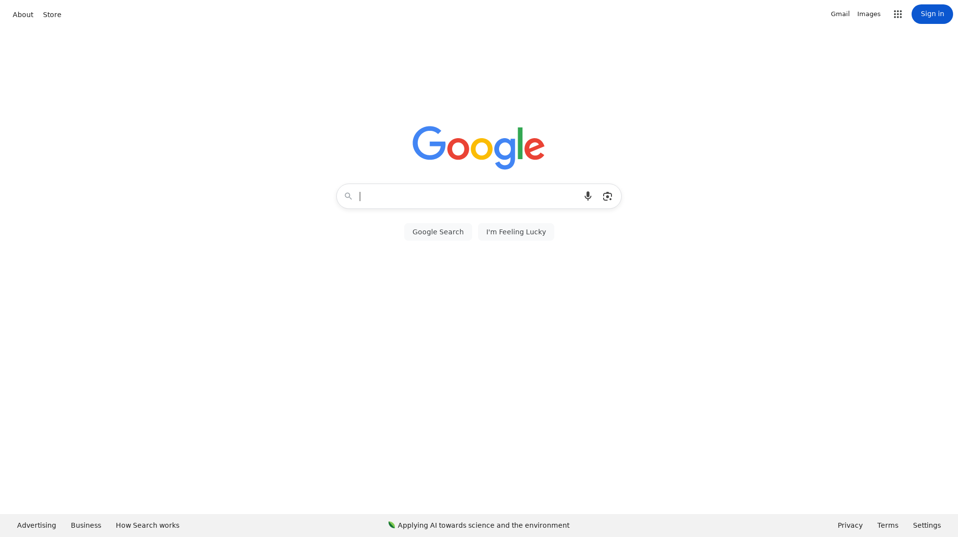 google.com homepage screenshot