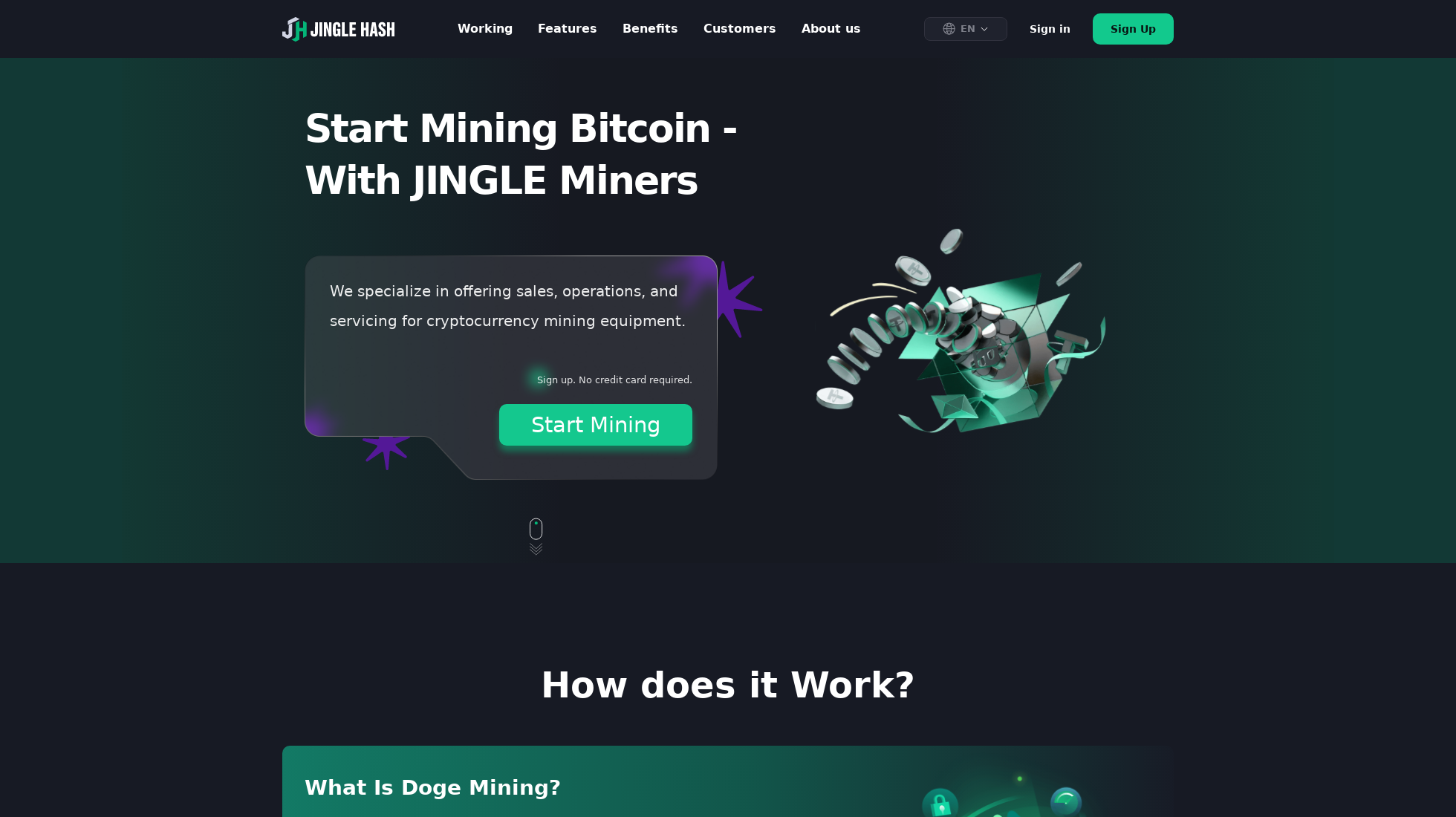 jinglehash.com homepage screenshot