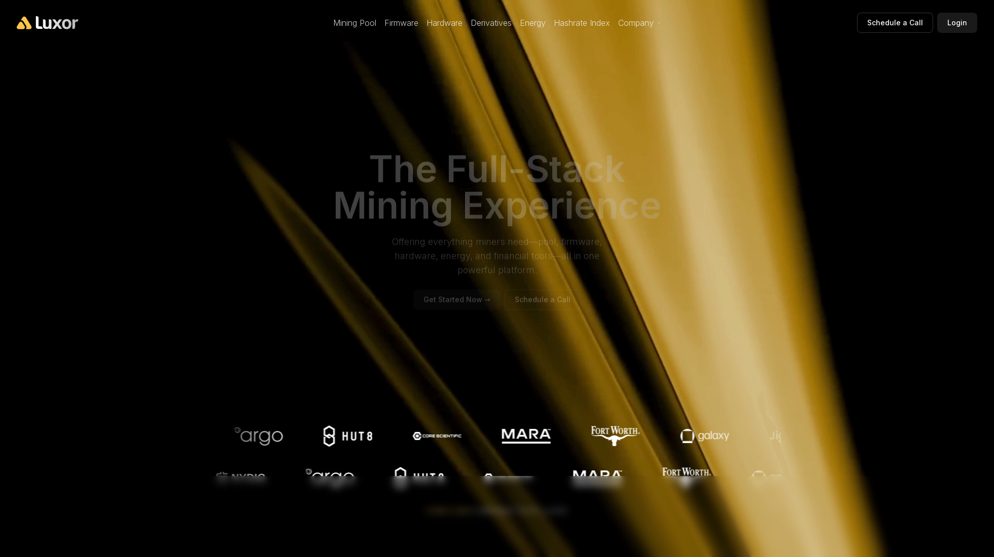 luxor.tech homepage screenshot