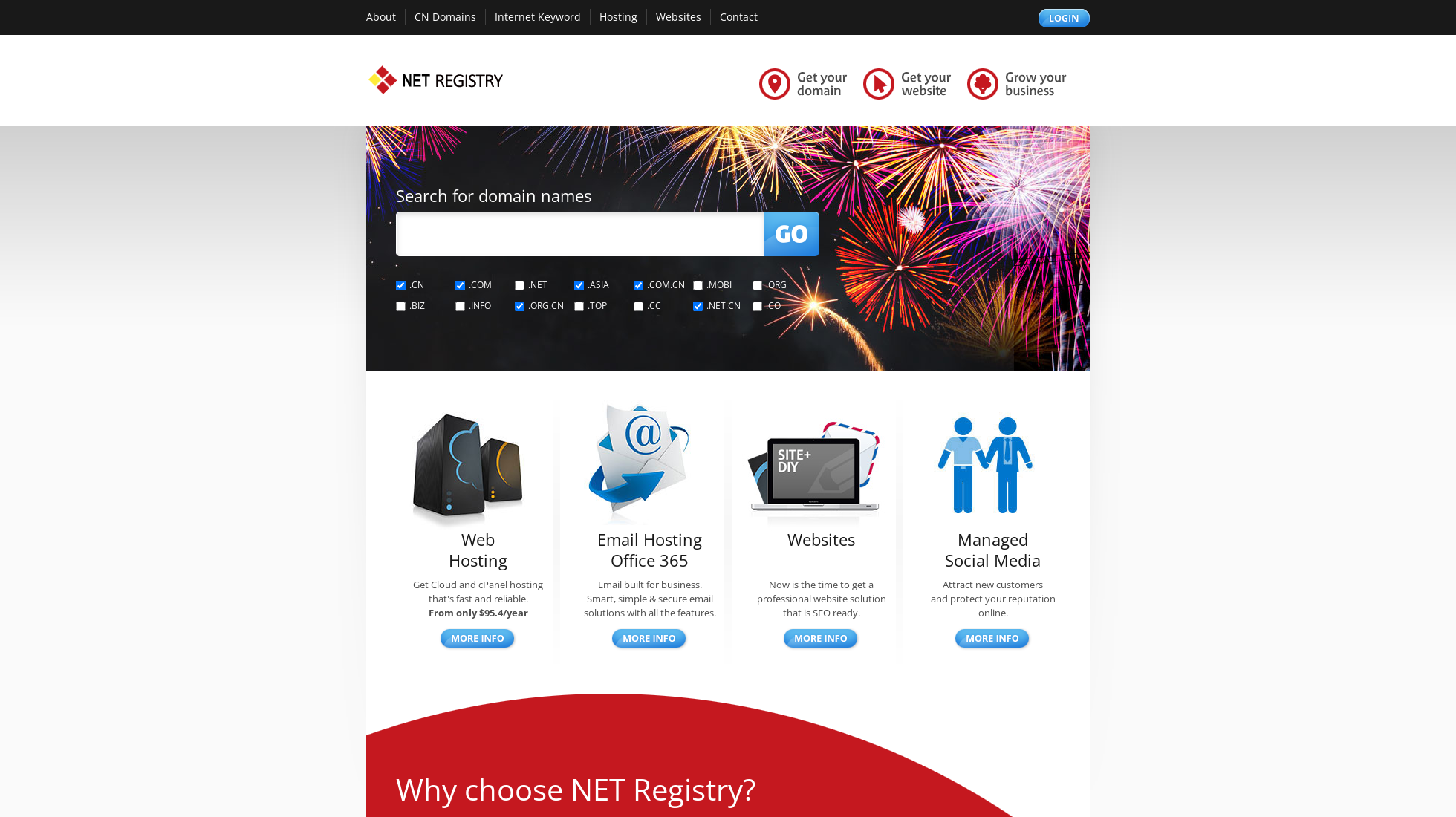 netregistry.com.cn homepage screenshot