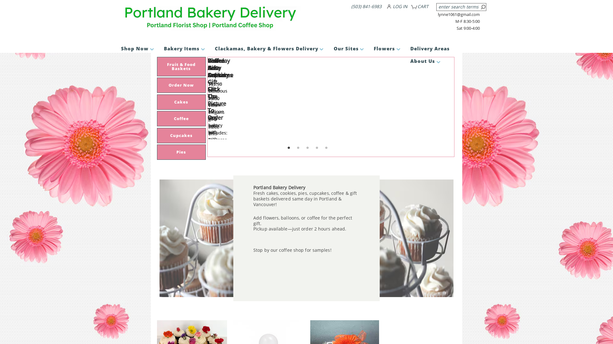 portlandbakerydelivery.com homepage screenshot