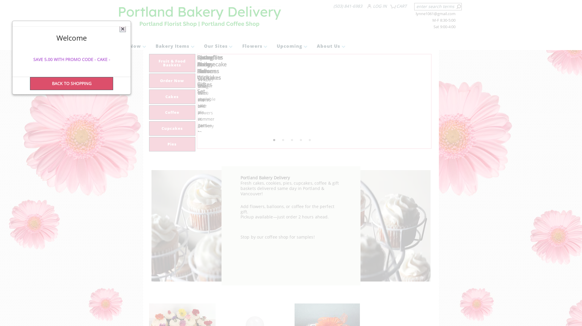 portlandbakerydelivery.com homepage screenshot