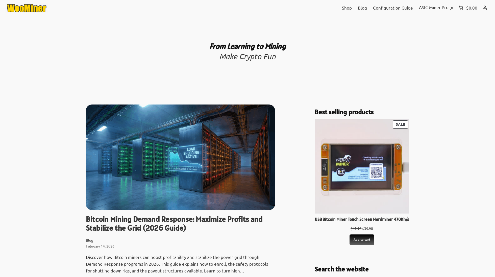 woominer.com homepage screenshot