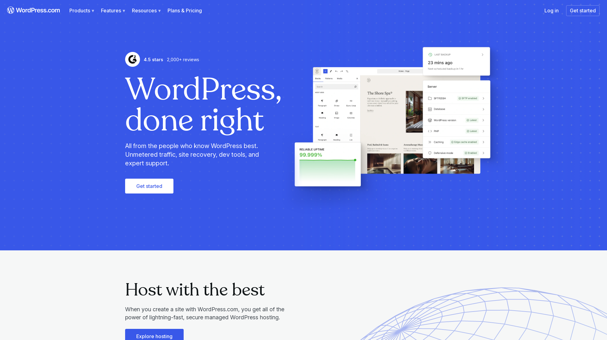 wordpress.com homepage screenshot