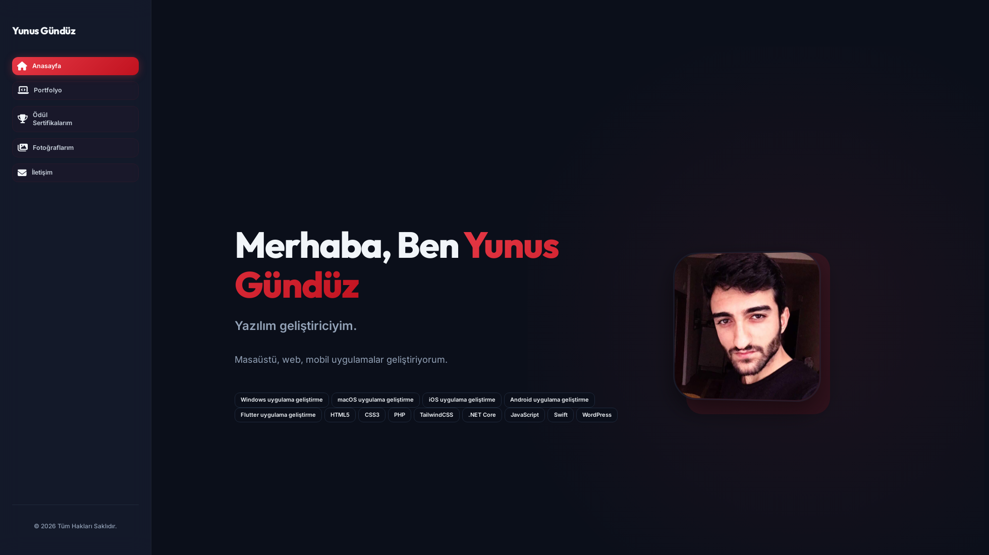 yunusgunduz.com homepage screenshot